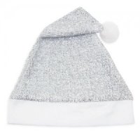 Cappello Natale Argentato Glitter